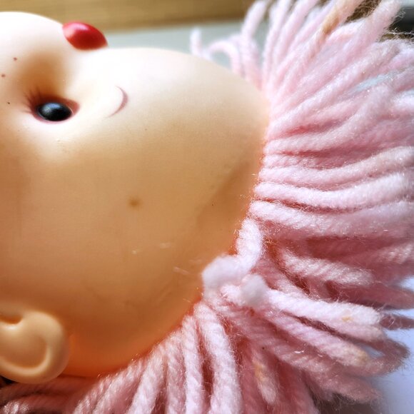 Ice Cream Doll with Cone Vintage 80s Plaid Jacket Matching Pants Pink Hair 14" - Picture 12 of 12